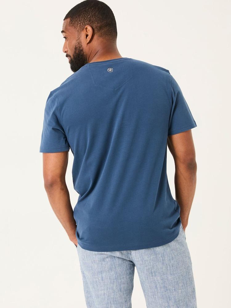 Fat Face Navy Anchor Pocket Tshirt