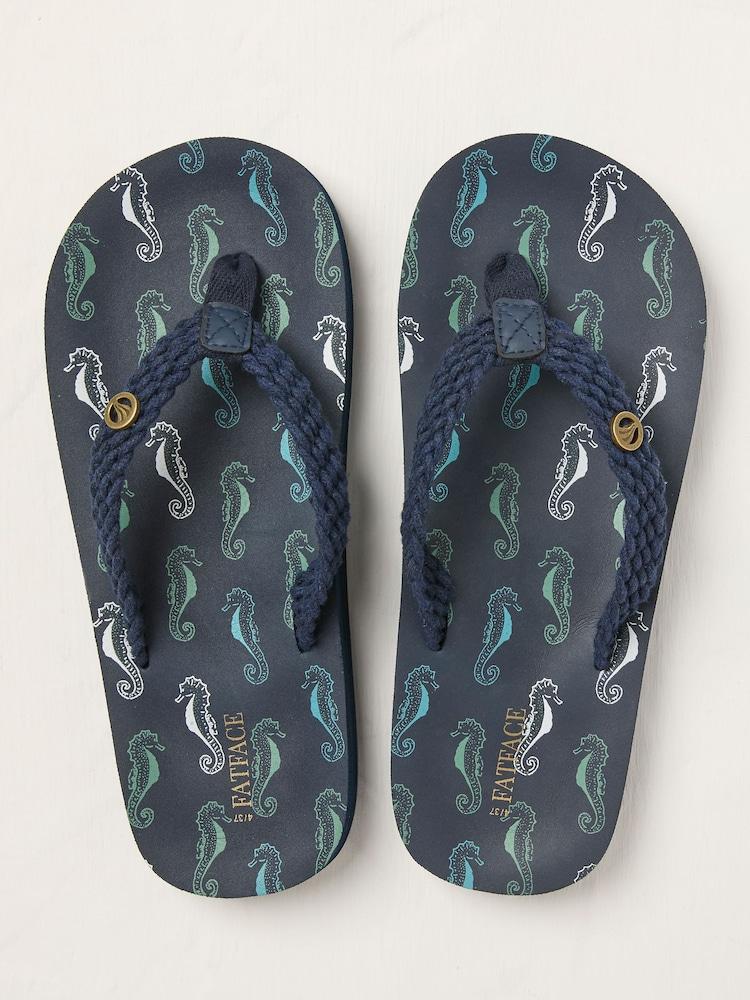 Fat Face Navy Bay Flip Flops