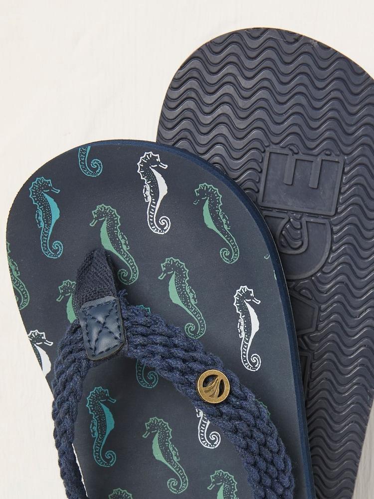 fat face Navy Bay Flip Flops