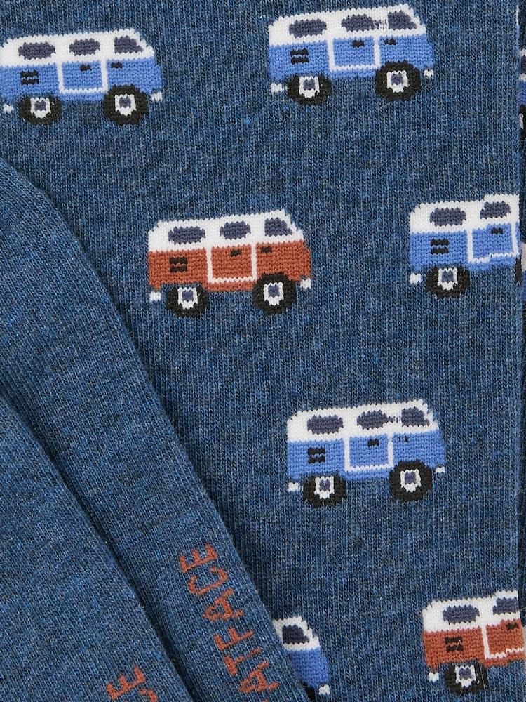 fat face Navy Blue Campervan Socks