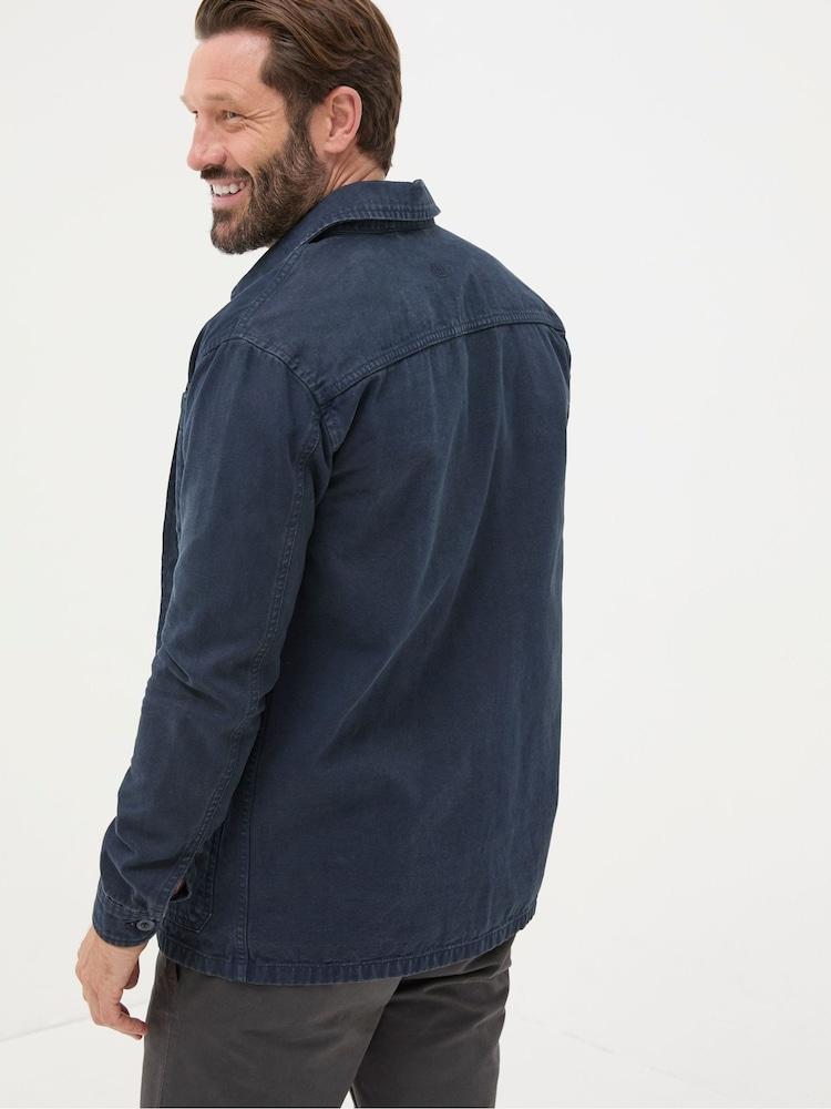 Fat Face Navy Blue Canvas Worker Jacket