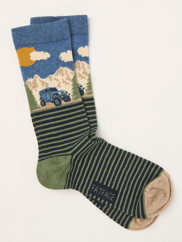 Fat Face Navy Blue Off Roader Socks