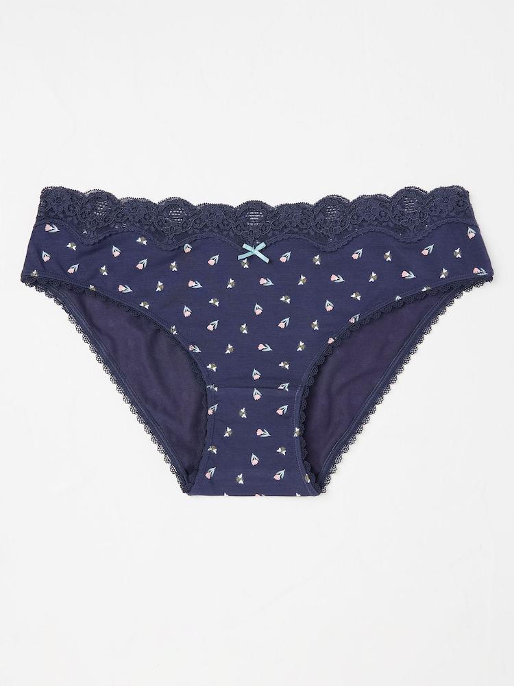 Fat Face Navy Blue Tulip Mini Knickers