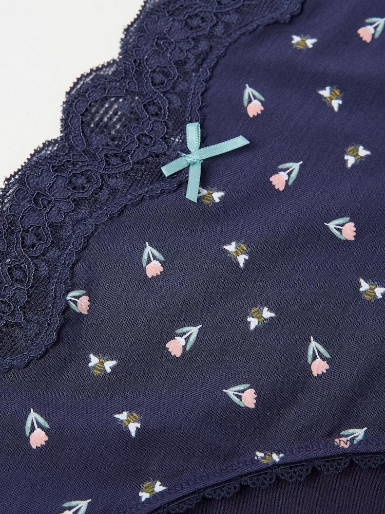 Fat Face Navy Blue Tulip Mini Knickers