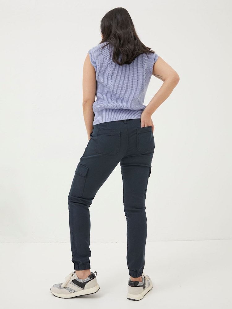 Fat Face Navy Cargo Trousers