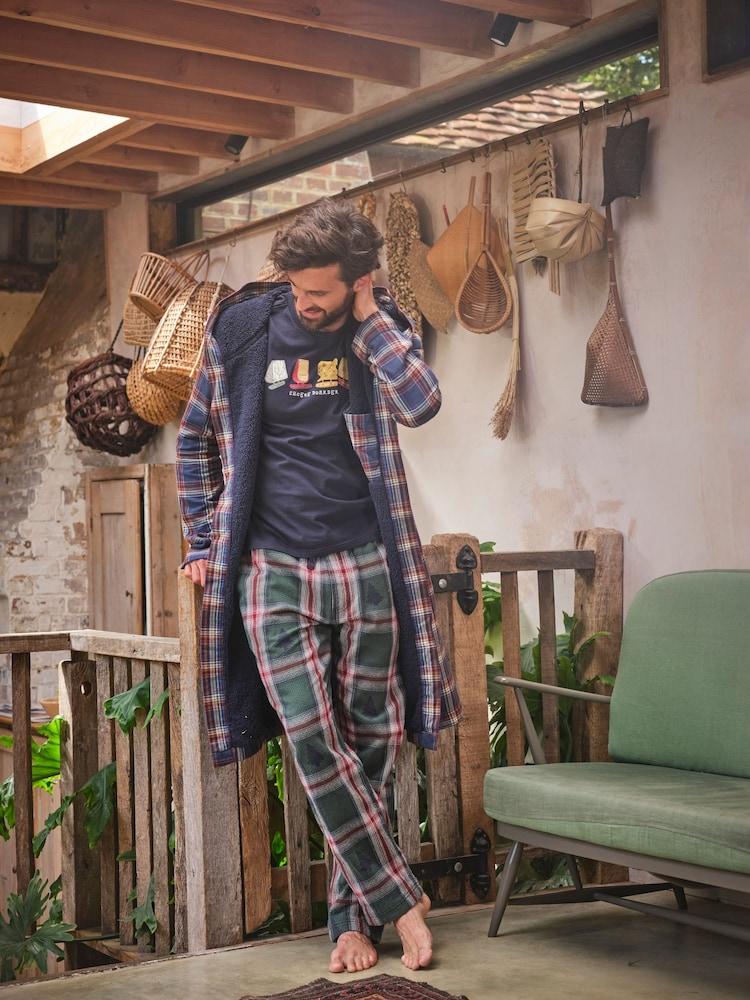 Fat Face Navy Cheese Boarders Graphic T-Shirt