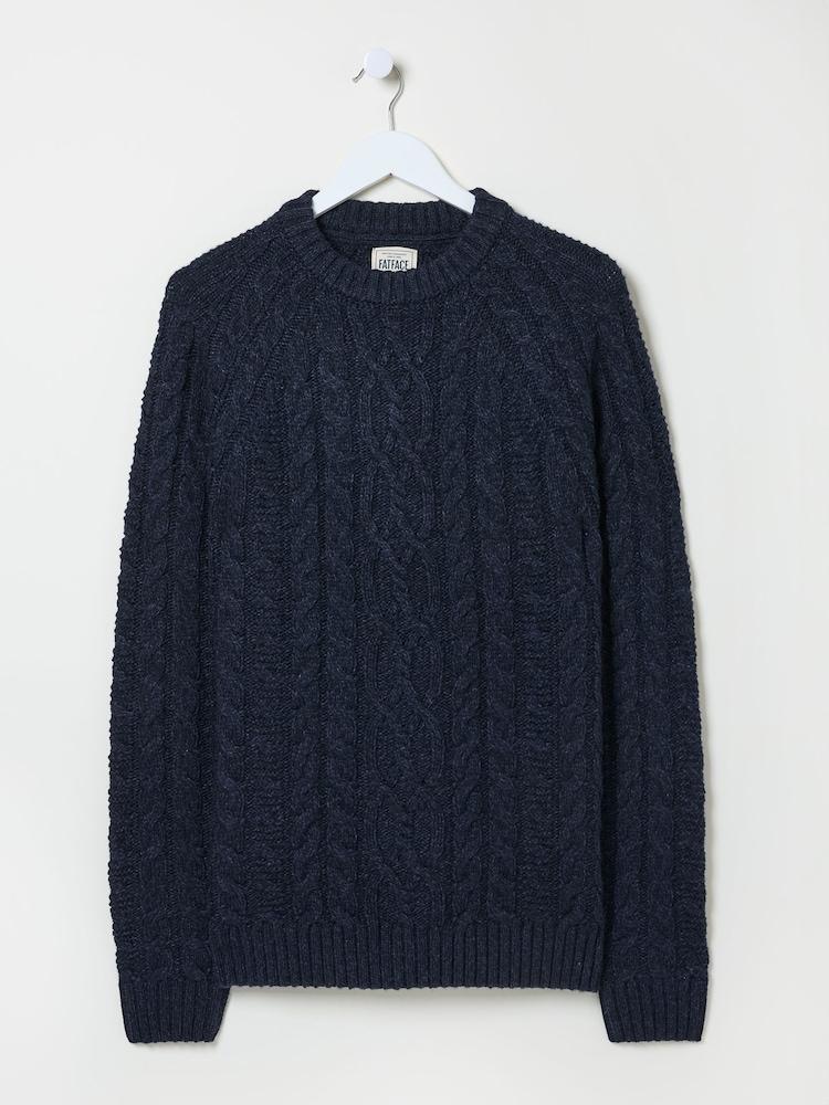 fat face Navy Crew Neck Jumper