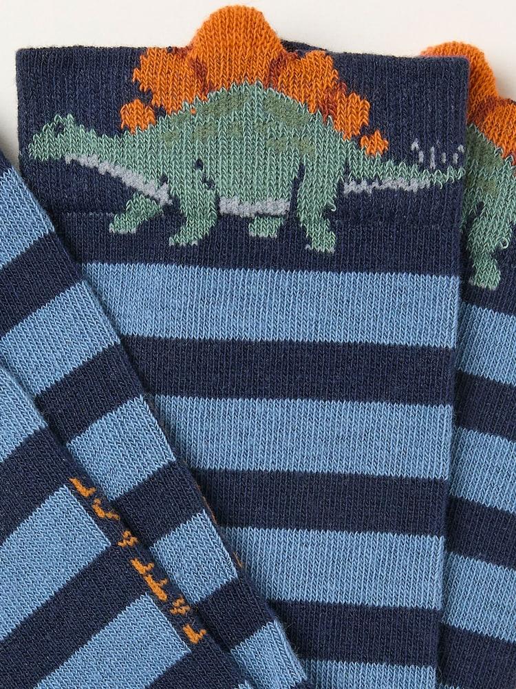 Fat Face Navy Dinosaur Socks