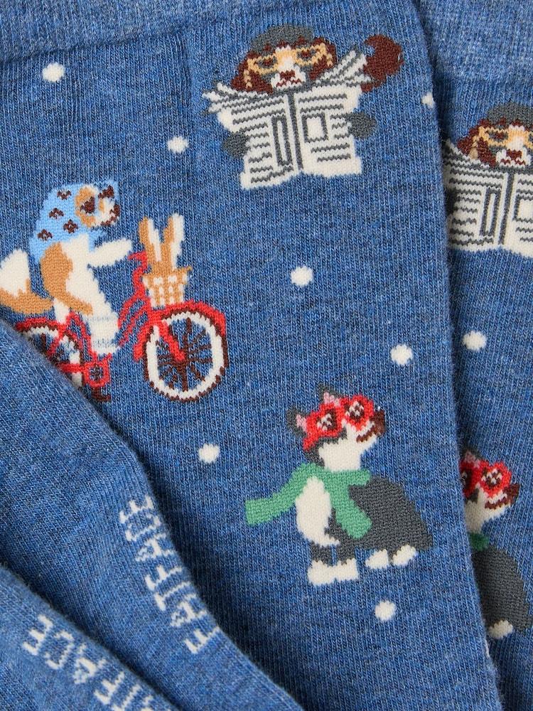 fat face Navy Dog Socks