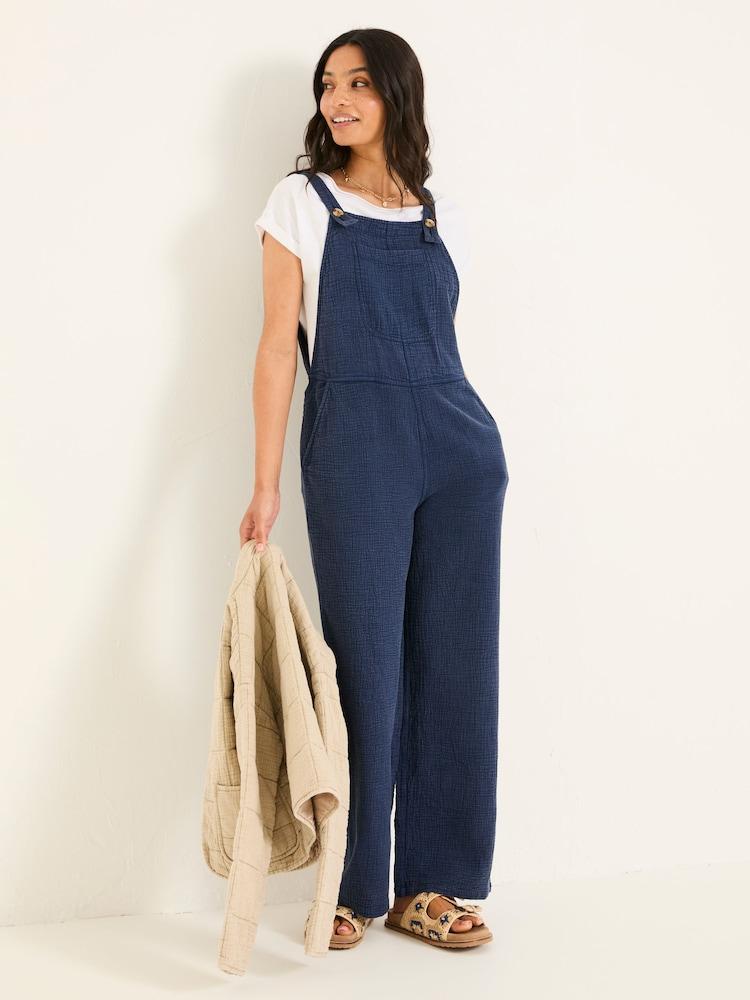 Fat Face Navy Doubles Jumpsuit