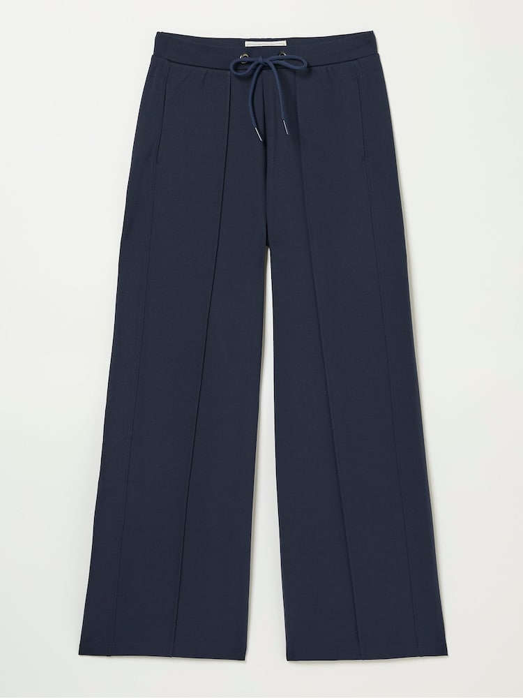 fat face Navy Ely Wide Leg Trousers
