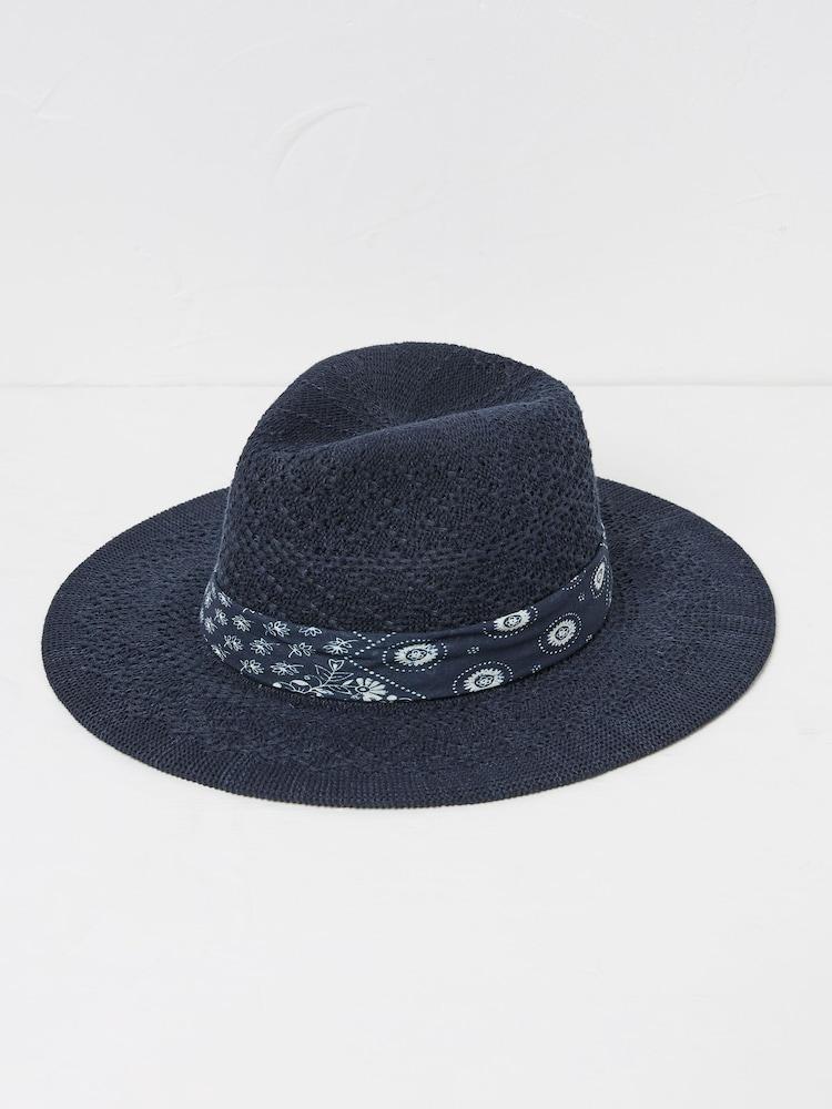 Fat Face Navy Fedora Hat