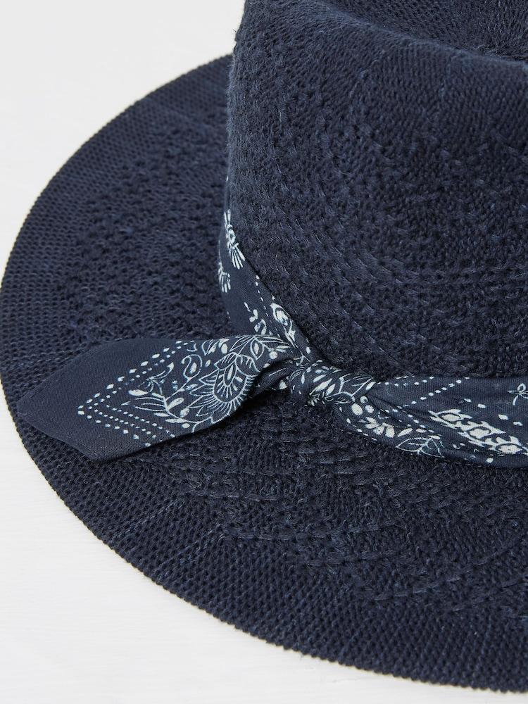 fat face Navy Fedora Hat