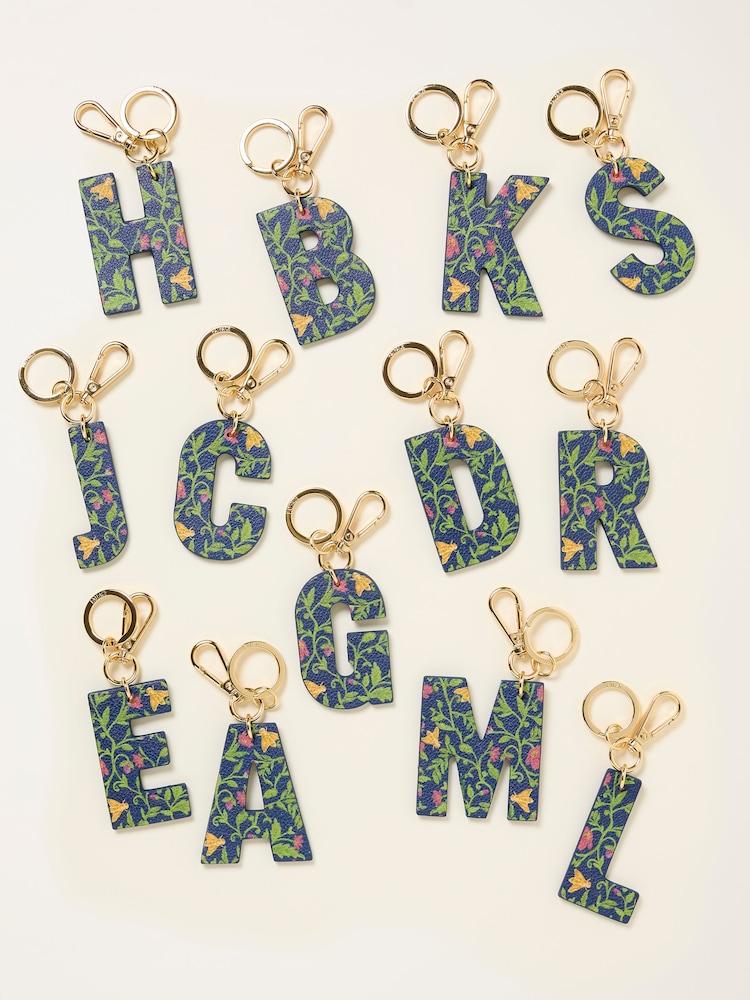 Fat Face Navy Floral Alphabet Charm