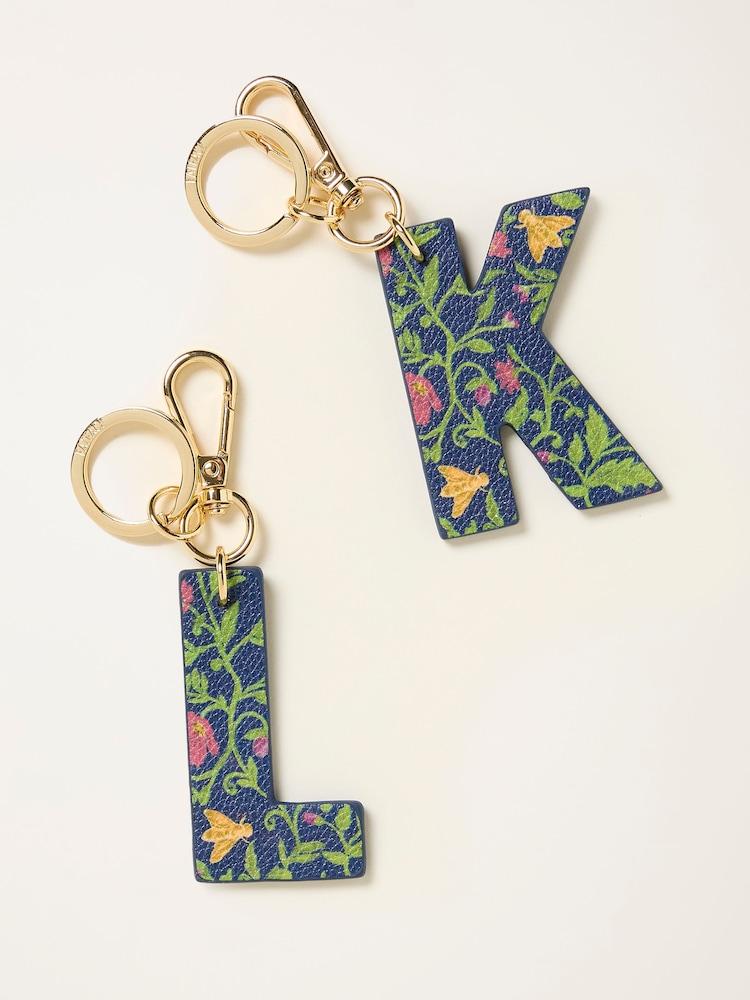 Fat Face Navy Floral Alphabet Charm