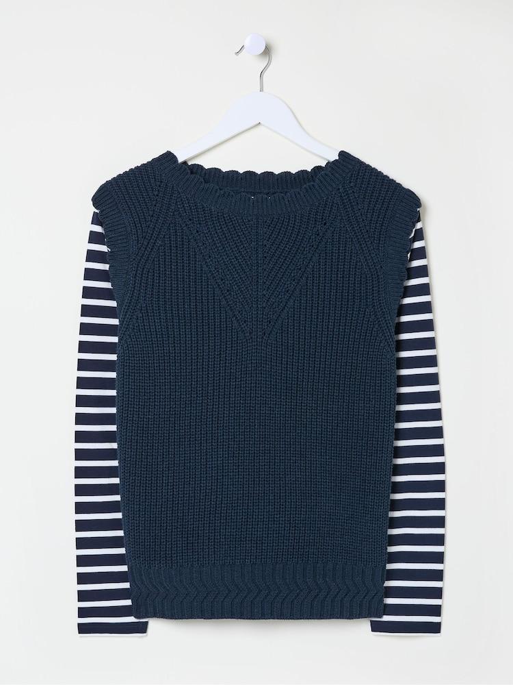 fat face Navy Heidi 2-in-1 Tank Jersey