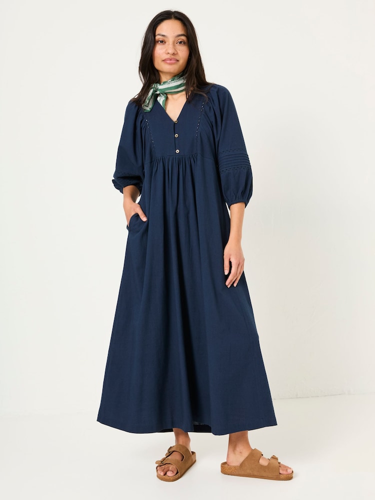 Fat Face Navy Jess Midi Dress
