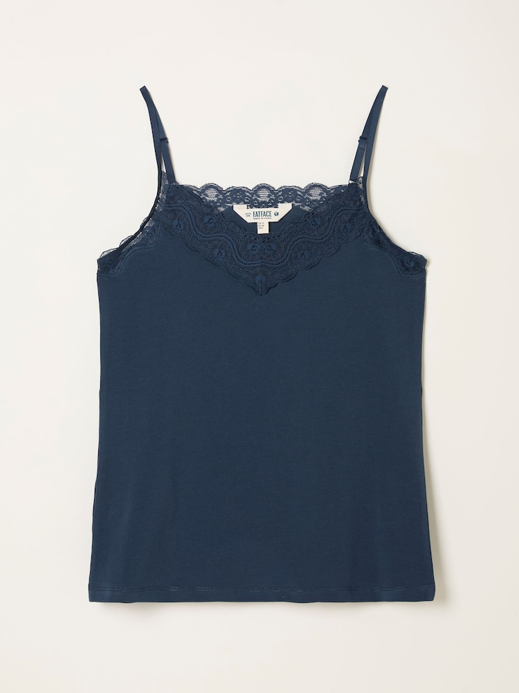 fat face Navy Lace Vest