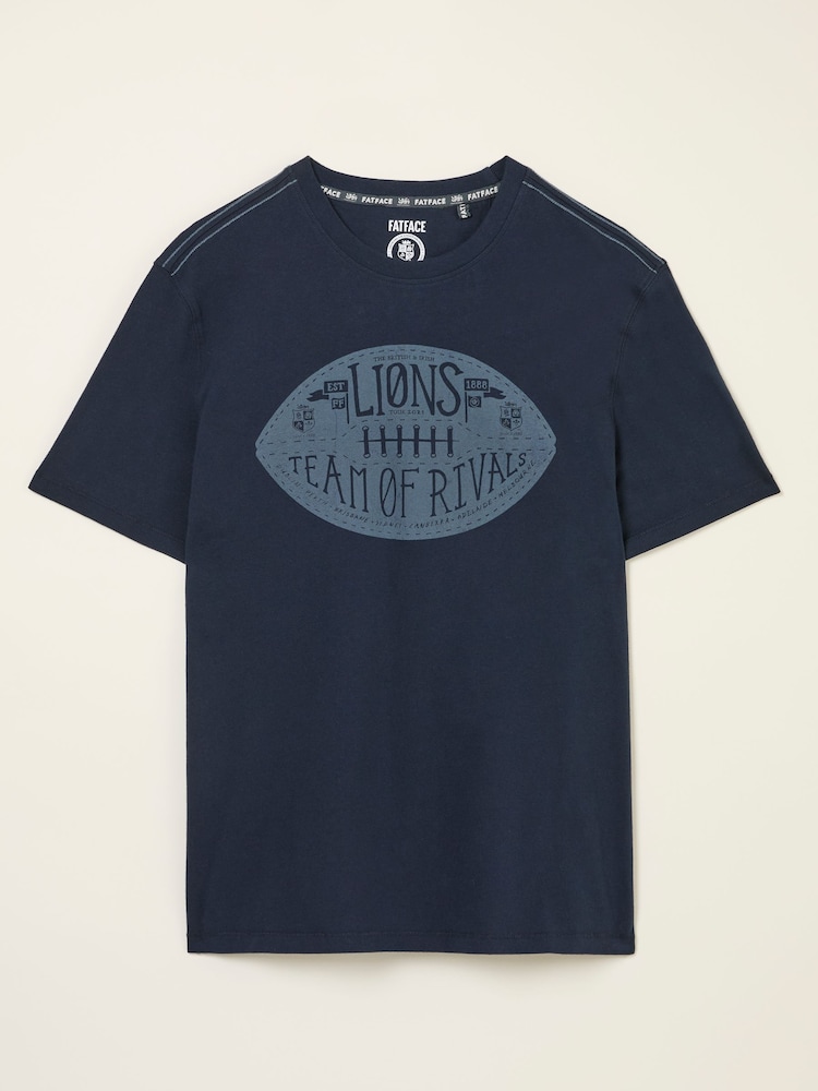 fat face Navy Lions Tour Graphic Tshirt