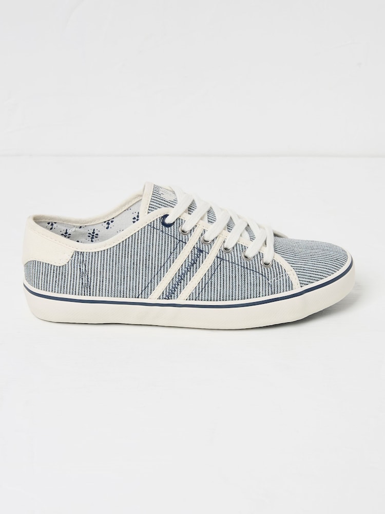 Fat Face Navy Lola Canvas Trainers