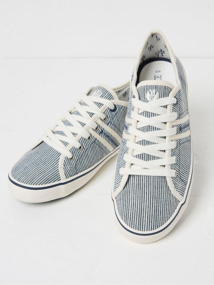 Fat Face Navy Lola Canvas Trainers