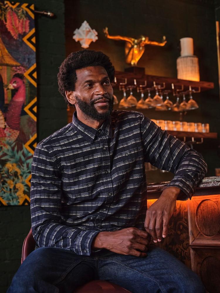 Fat Face Navy Long Sleeve Reiff 100% Cotton Shirt