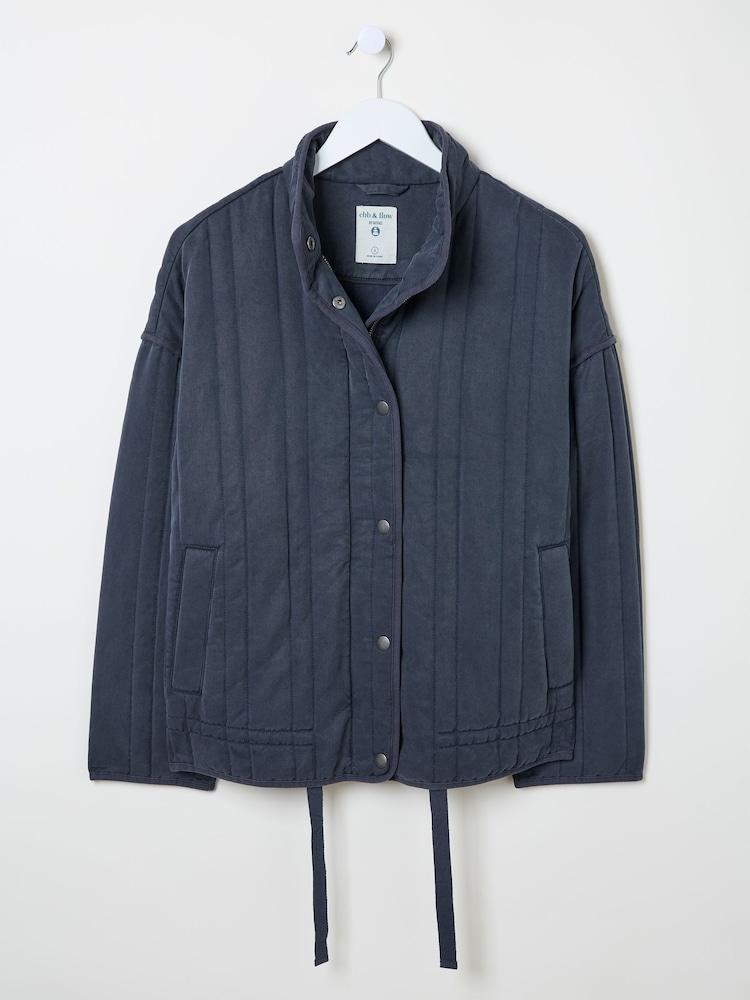 fat face Navy Mabel Quilted Jacket