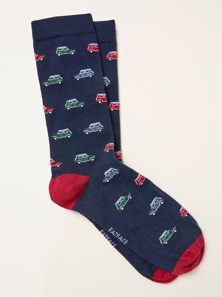 Fat Face Navy Mini Socks
