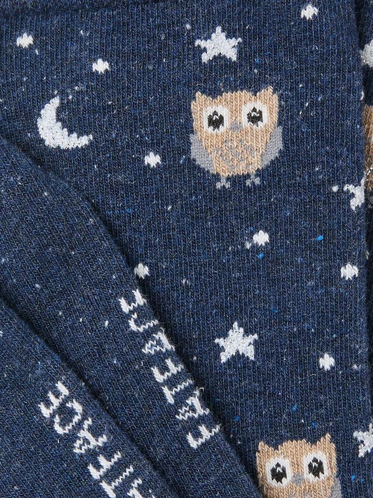 fat face Navy Night Owl Socks