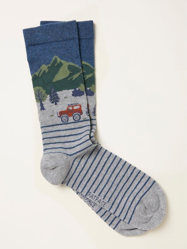 Fat Face Navy Off Roader Socks
