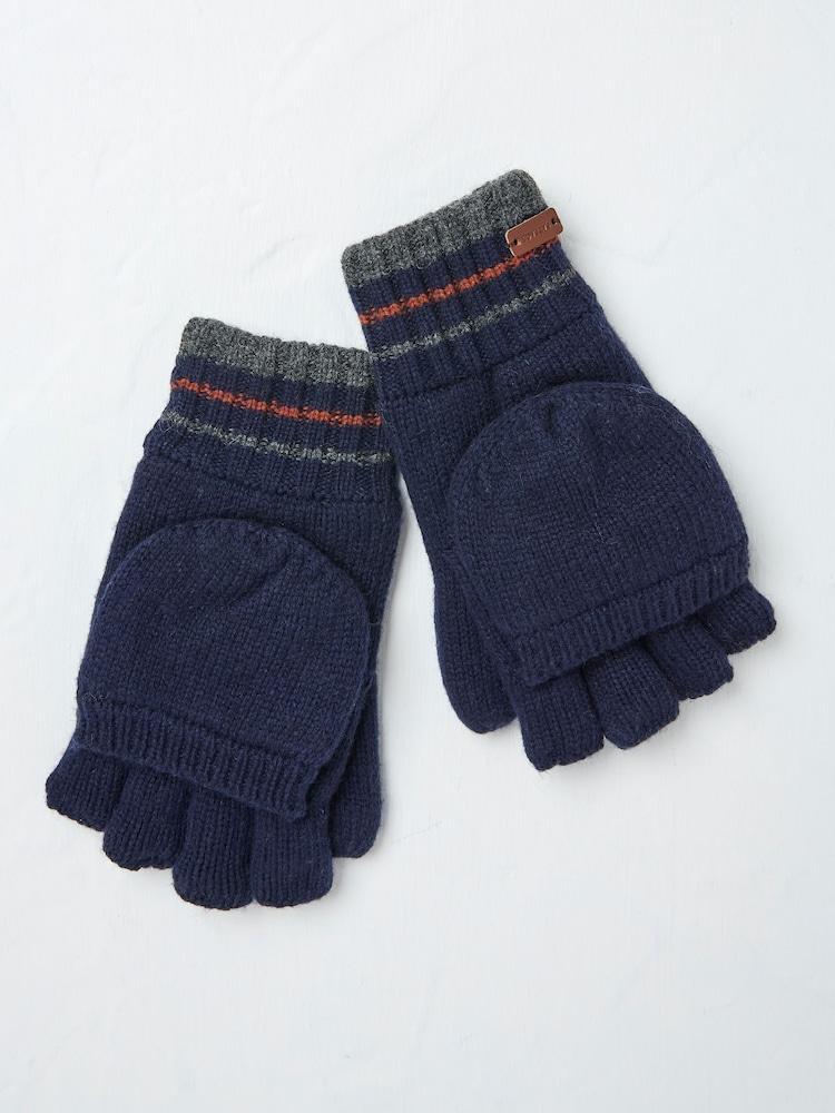 fat face Navy Overflap Gloves