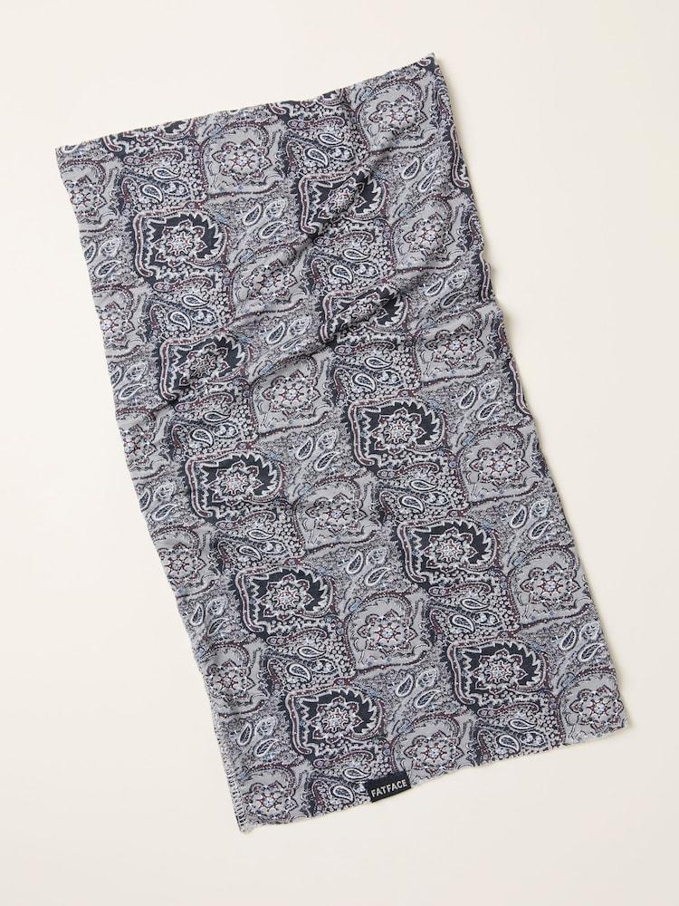 fat face Navy Paisley Print Multi Snood