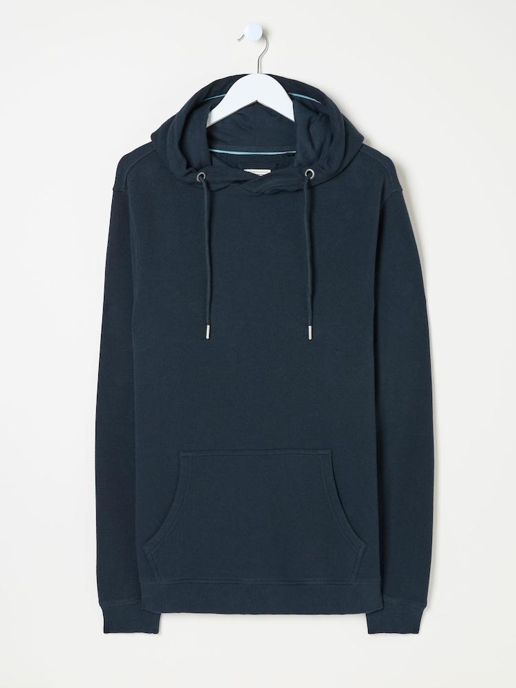 fat face Navy Pique Hoodie