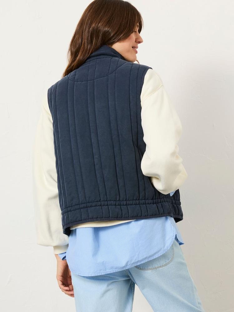 Fat Face Navy Quilted Gilet