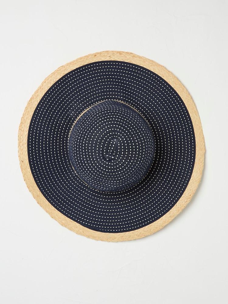 fat face Navy Ribbon Floppy Sun Hat