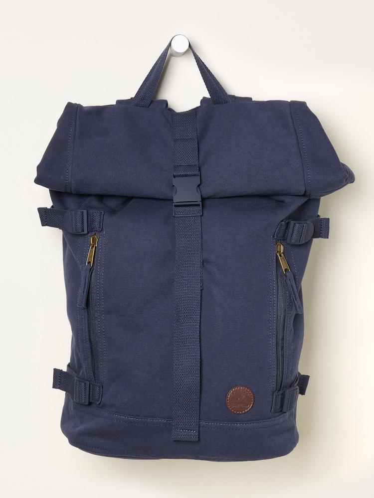 Fat Face Navy Roll Top Backpack