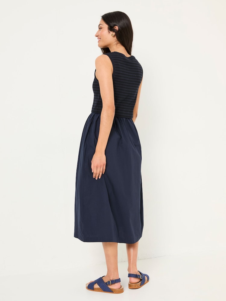 Fat Face Navy Sal Midi Dress