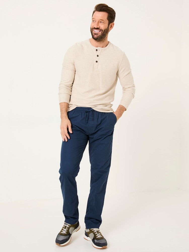 Fat Face Navy Seaton Pull On Trousers