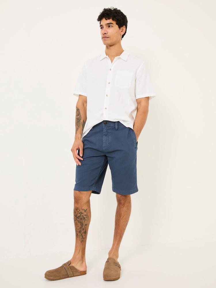 Fat Face Navy Stow Garment Dye Shorts