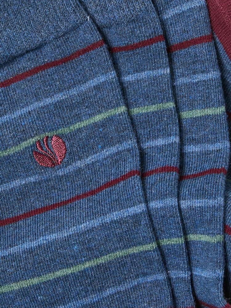 fat face Navy Striped Socks