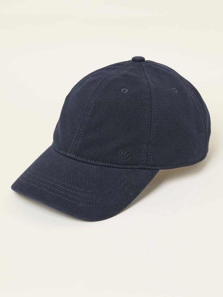 Fat Face Navy Textured Baseball Cap