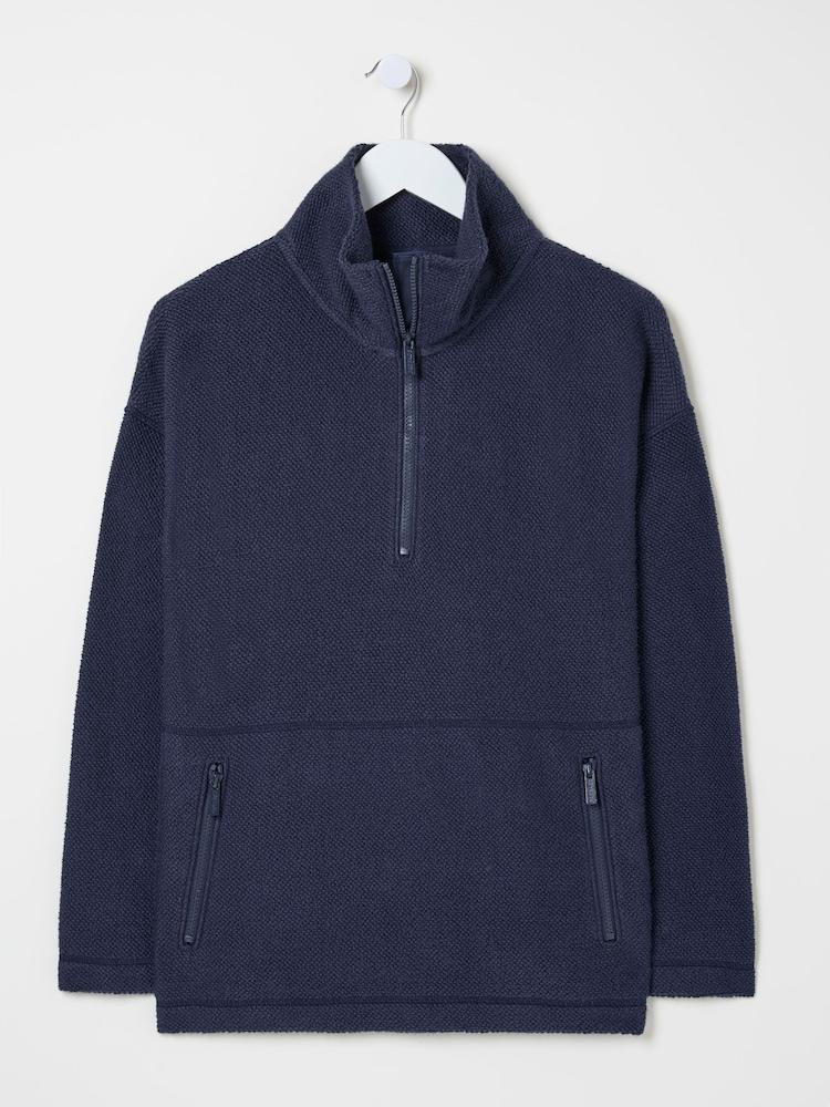 fat face Navy Thea Half Neck Sweatshirt