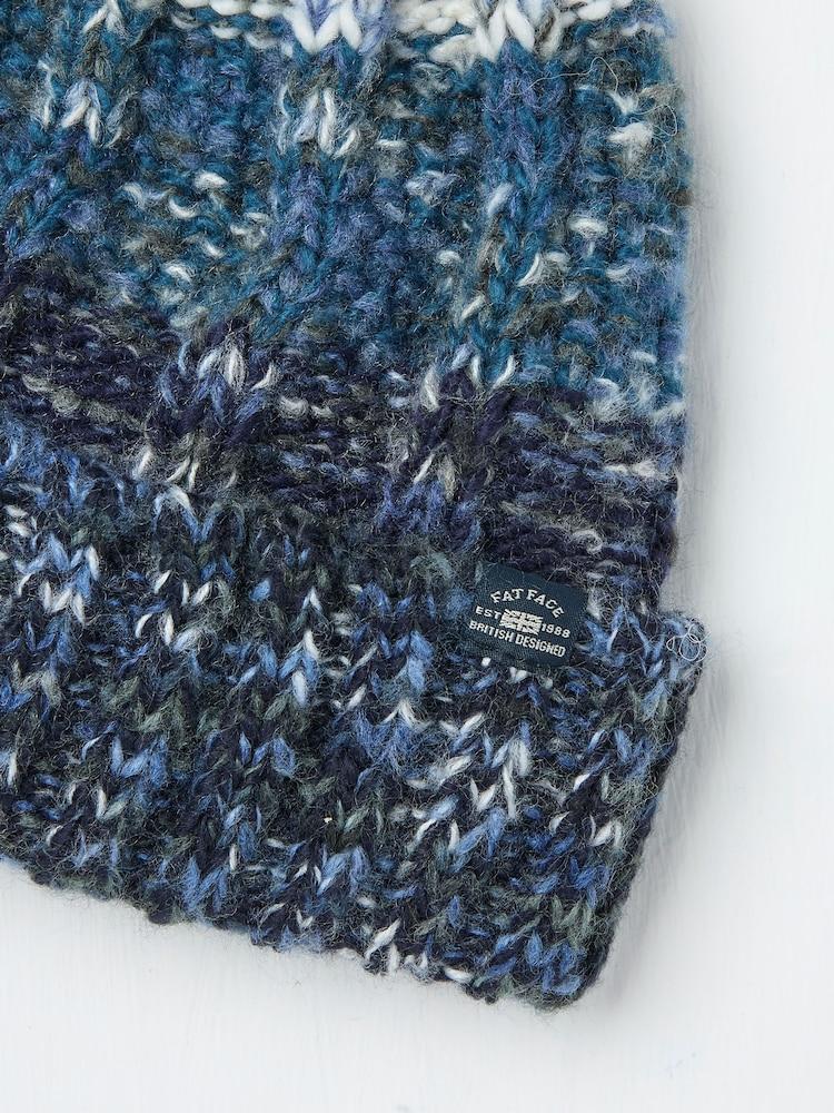 Fat Face Navy Truro Bobble Hat