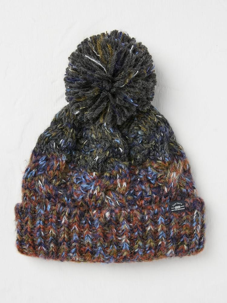 Fat Face Navy Twist Colourblock Beanie