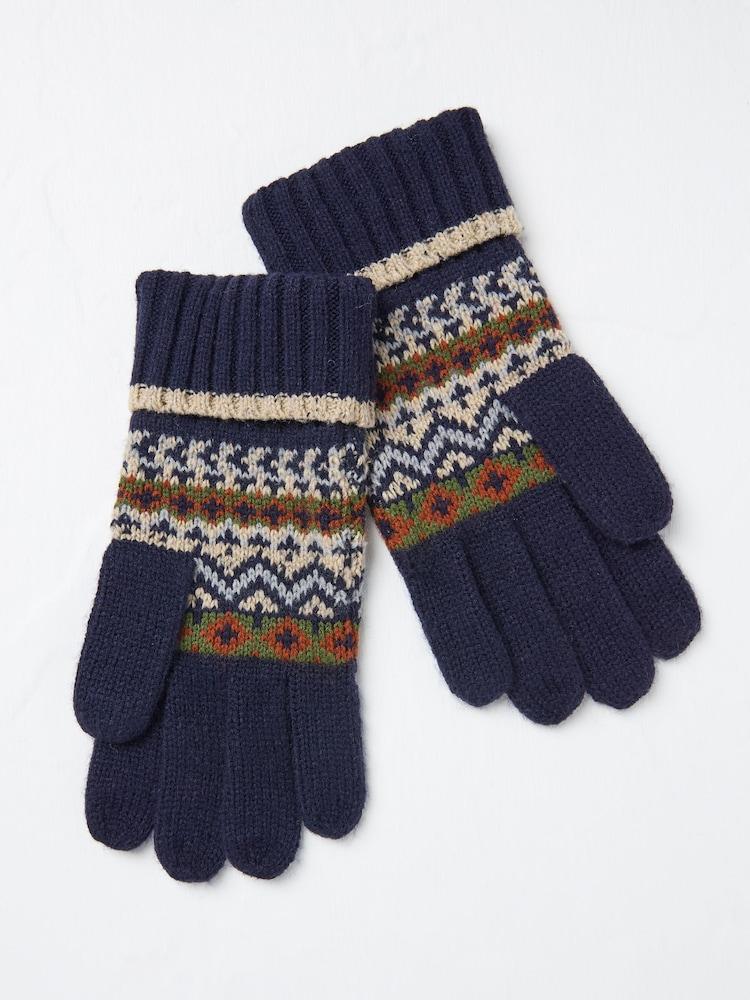 fat face Navy Whistler Gloves