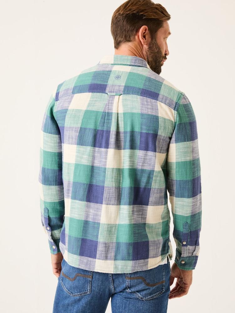 Fat Face Neath Dusky Green Long Sleeve Check Shirt