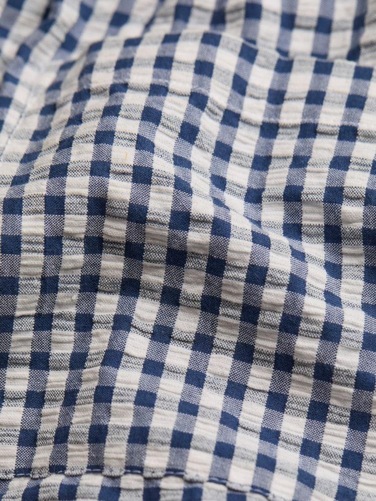 fat face Nell Navy Gingham Shorts