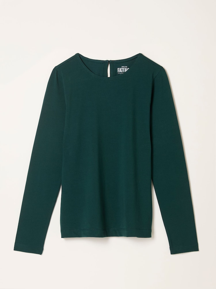 fat face Nell Teal Blue Long Sleeve Top