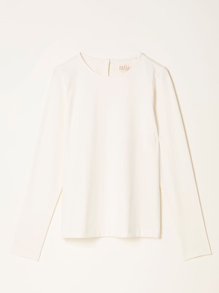 Fat Face Nell White Long Sleeve Top