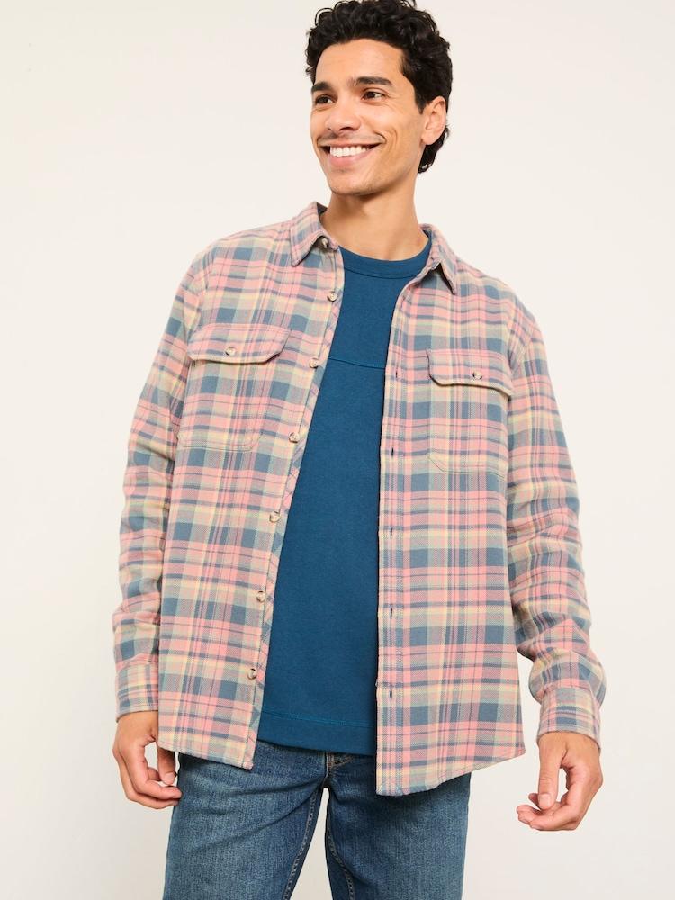 Fat Face Newby Rose Pink Long Sleeve Check Shirt